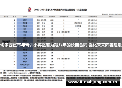 切尔西宣布与青训小将签署为期八年的长期合同 强化未来阵容建设 切尔西宣布与青训小将签署为期八年的长期合同 强化未来阵容建设